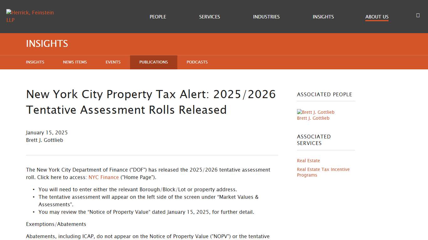 New York City Property Tax Alert: 2025/2026 Tentative Assessment Rolls Released